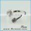 Hot sale high quality zircon stone shining finger silver ring jewelry