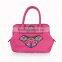 Fashional and good quality ladies leather handbags 2015 handbag with embroidery