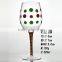 Hot selling christmas painted wine glass decoration color wine glass for christmas