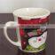 2016 christmas ceramic coffee mug , porcelain coffee cup with christmas design,snowman gift christmas ceramic coffee mug