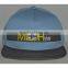 Guangzhou hat factory professional custom 100% cotton/light blue/embroidery logo/flat brim hat