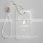 Hot Stamping Silver White Paper Hangtag With Plastic String Tag
