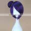 wholesale naruto Konan short purple cosplay wig with hair bun