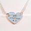 Custom Engravable Stainless Steel BF Broken Heart Pendant Necklace