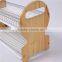 2016 high quality 2 tier wooden dish rack with drainer
