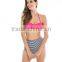 2016 Latest Striped Retro High Waist Bikini