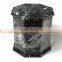 NATURAL STONE BLACK ZEBRA MARBLE URNS