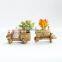 2016 hot sale creative succulent planter zakka car cartoon resin flower pots