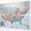 Personalized Scratch-off Us Map the United States of America A4 Size Poster Travel Silver Layer