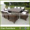 kitchen table sets/hot sell rattan living dining table and chair sets