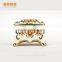 stock ceramic tissue paper box with gold painted tissue box design