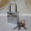 50 mm square stainless steel padlock with 3 keys