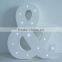 Lovely painted letters & shape white wooden LED lighted crafts