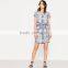 Beauty Digital Print Solid and Soft Stretchy Shift Dress for Woman