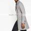 Blank designer knitted long coats lapel button closing side pocket with black buttons coat