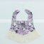 Wholesale Floral Print Cotton Baby Bavoir Bibs Baby Girl Cotton Burp Cloths