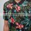 Tropical Leaf Print Polo Shirt