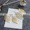 LONG Leaf Leaves Branch Bronze Earrings Hook Clip-on Dangle Drop Earring