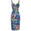 Womens Sexy Floral Tropical Print Vintage Evening Summer Midi Dresses