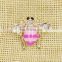China Wholesale Zinc Alloy Rhinestone Colorful Enamel Bee Pins Brooch For Gifts