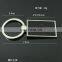 Square shape key holder metal leather key ring with embossed car logo key chain