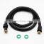 Round Black ABS Handheld Rainfall Shower Head With Shower Hose Set