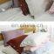 Korean Style Luxury Flax Linen Fabric Fastener Custom Pillow Case Cover For Girls