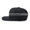 Customize Flat Brim Bulk Plain Black Plain Snapback Hat