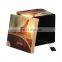 Customized Printing Polyester Chair With Led Lights Hot Sell Shine in Black Night Storage Ottoman
