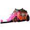 Princess Pumpkin Cart Printing Inflatable  jumping castle Car With slide , Inflatable kids jumping toys For Game