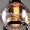 European Industrial Loft Style Vintage Hemp Rope Ceiling Lamp Clear Glass Pendant Light