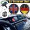 Car Luminous Quartz Clock British German Flag Car Auto Interior Decoration Accessories  Automotive Vents Clip Clock Gifts
