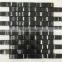 glossy Black Metal Mosaic Tile Stainless Steel Mix Metal decoration Mosaic wall Tile