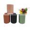 New Custom modern nordic style black cylinder ceramic flower vase for wedding home decor
