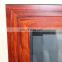 manufacturers metal materials per square metre cost 2 track double glazed wooden grain aluminum profile sliding window