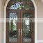 arch top decorative rustic double wrought iron front entry doors