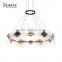 New Listed Luxury Decoration Iron Acrylic Gold Living Room Bedroom Indoor Modern LED Chandelier Light