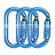 Wholesale 3PCS 25KN Locking Carabiner Aluminum Clip Hook Straight Gate Snap Hook Locking Aviation Aluminum Carabiners