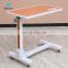 Manufacturer High Quality Removable Dining Table Hospital Medical Furniture Overbed Table With Four Swiveling Castors