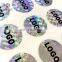 Silver Custom Logo Printing Holographic Label in Sheet with SECURE GENUINE Background