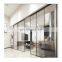 Fast Dispatch Double tempered glass slim narrow frame aluminum sliding doors