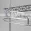 Factory Diamond Series Modern design Iron Wire 3 Tier Standing Bathroom  Storage Caddy Corner Shelf