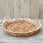 Best Seller Vintage Round Wicker Tray, Decorative Water hyacinth Serving Tray