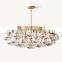 American Creative CABRETTE Clear Glass Round Chandelier For Living Room Bedroom Hotel Restaurant Decoration Large Led Chandelier