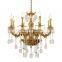 Hotel Decoration Living Room Luxury Pendant Light Modern French Brass Gold Chandelier