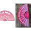 Portable Hand Held Folding Fan Pink Custom Printed Plastic Folding Wedding Fans Personalized Custom Printed Logo Folding Fan