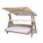 Wrought iron wicker outdoor adult garden swing pe rattan SGS