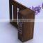 factory price high quality wooden peer set storage box with glass top