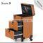 Professional PVC Rolling Makeup Case With Drawers