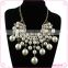 Wholesale Fashion Multilayer Big Pearl Statement Necklace Imitation Tassel Necklace
